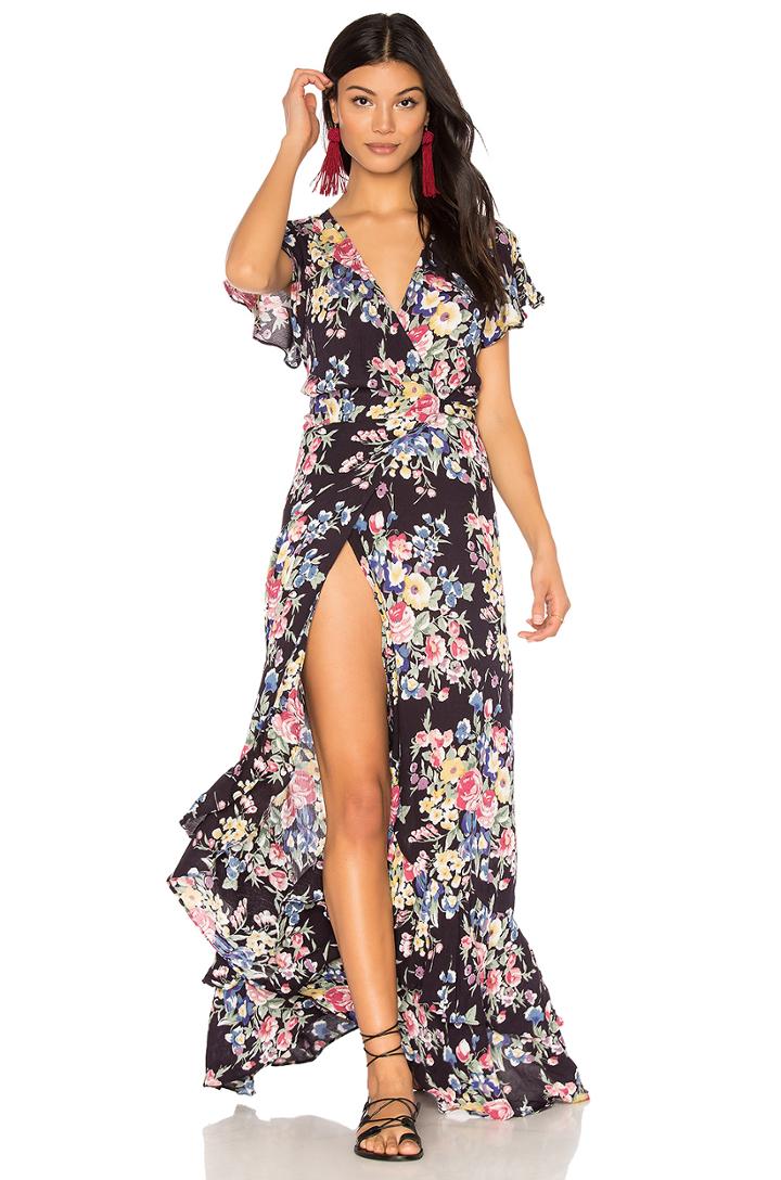 Beach House Frill Wrap Dress