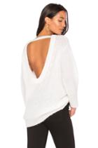 Large Round Neck Open Back Sweater