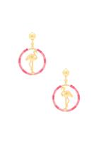 Flamingo Hoop Earrings