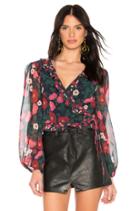 Waves Long Sleeve Wrap Top