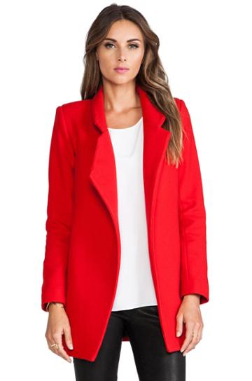 Nicholas Felted Wool Coat In Red