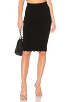 Pointed Scallop Fitted Skirt