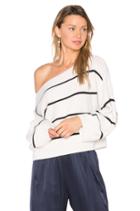 Stripe Cold Shoulder Sweater