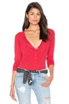 Slub Buttoned Long Sleeve Top