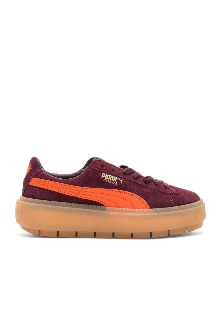 Suede Platform Trace Block Sneaker
