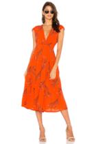 Printed Retro Midi Dress