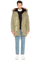 Canvas Parka With Rabbit And Raccoon Fur