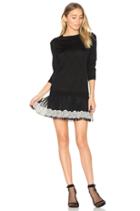 Long Sleeve Tulle Mini Dress