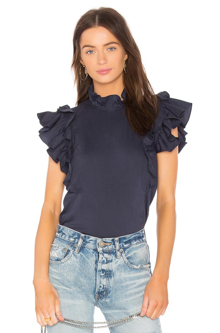 Sateen Ruffle Top