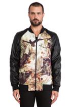 Mythical Hero And Dancing Tigers Reversible Bomber