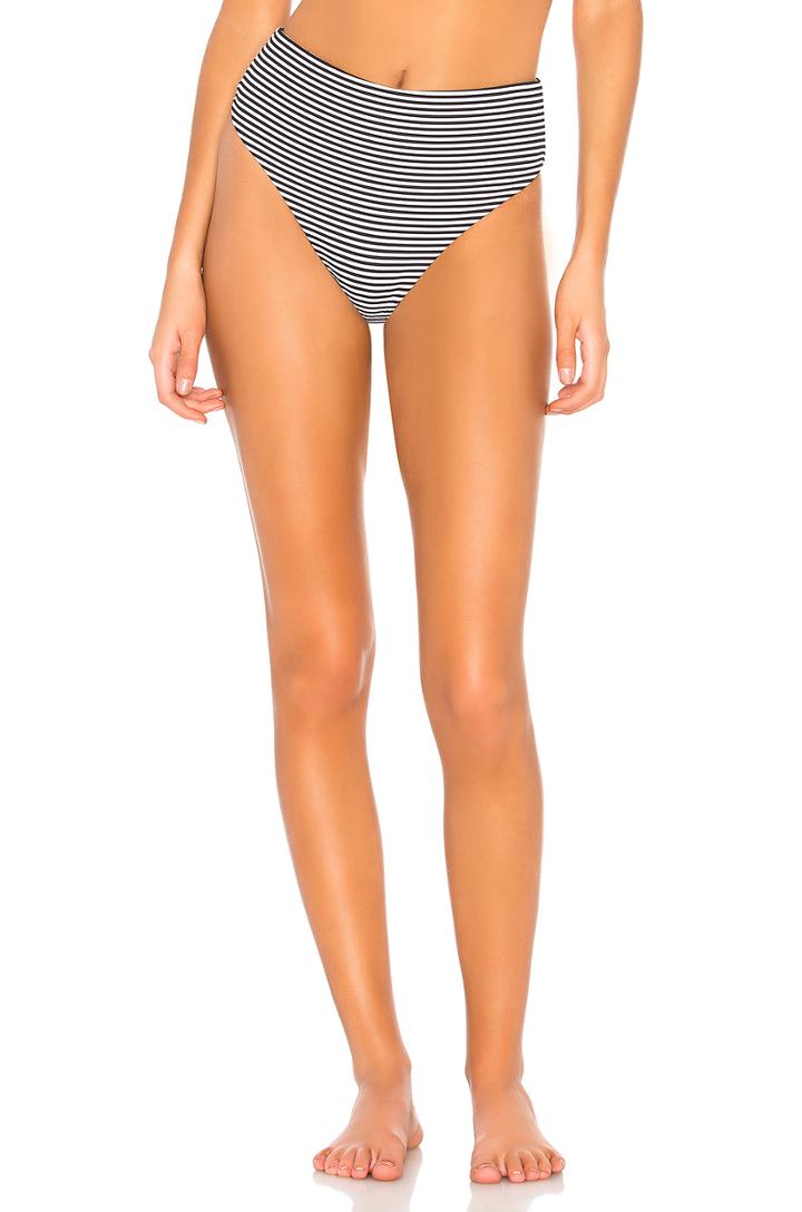 Brigitte High Waist Rib Brief Bikini Bottom