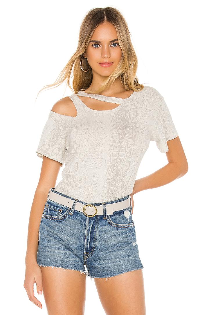 Snakeskin Double Cut Out Tee