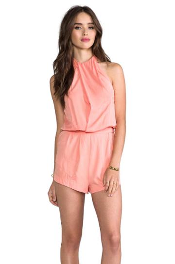 Suboo Halter Playsuit In Peach