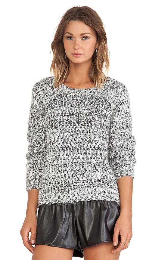 Joa Two Tone Sweater In Black & White