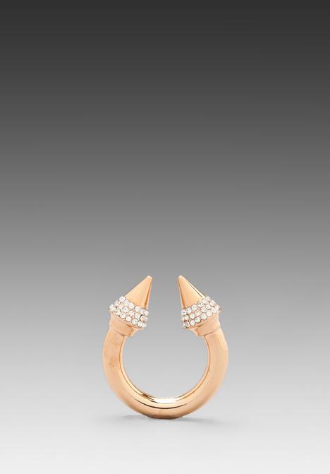 Vita Fede Titan Crystal Ring In Metallic Gold