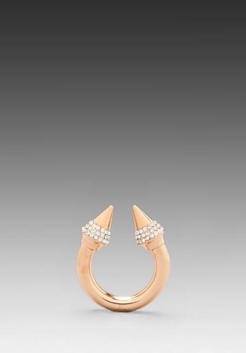 Vita Fede Titan Crystal Ring In Metallic Gold