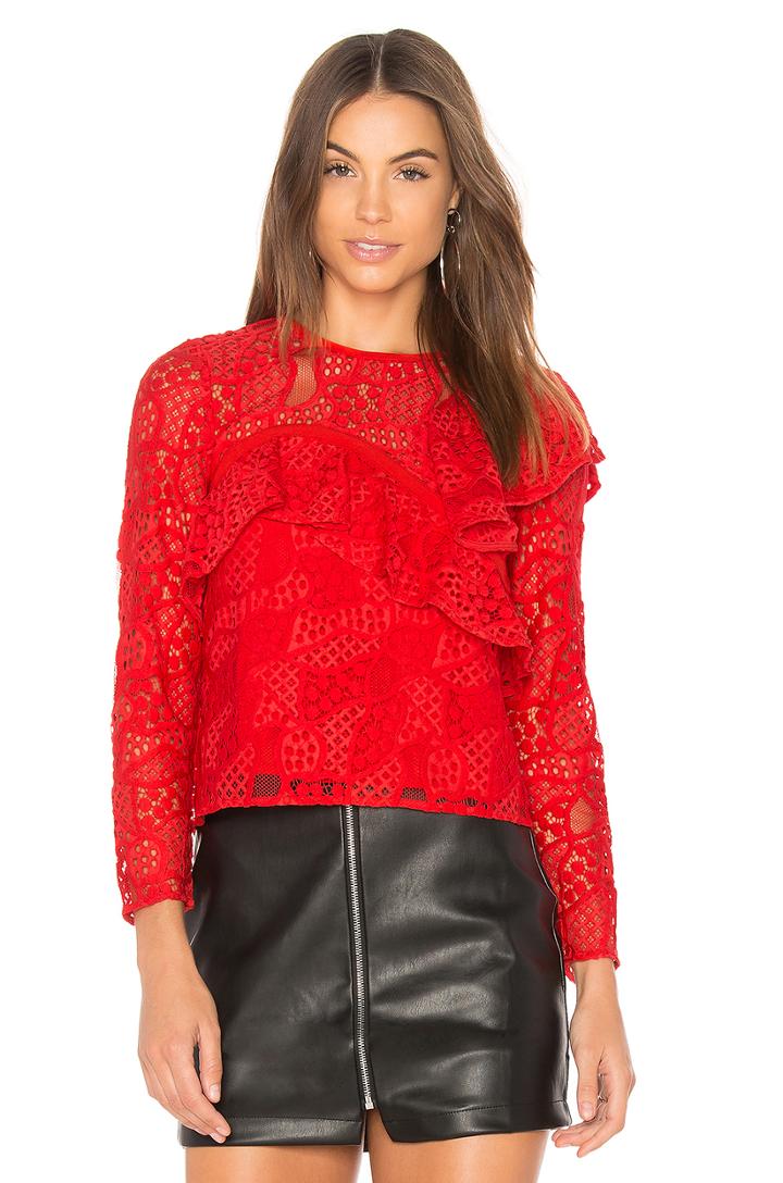 Mae Ruffled Lace Blouse