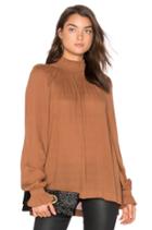 Ruched Funnel Neck Top