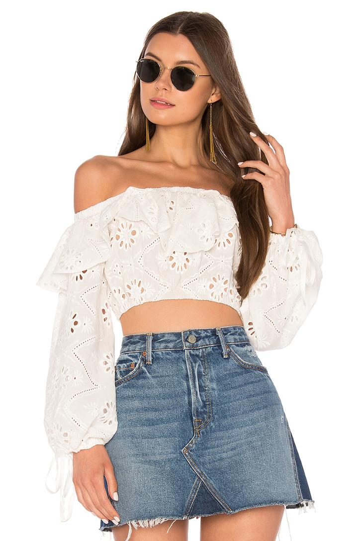 X Revolve Eyelet Top