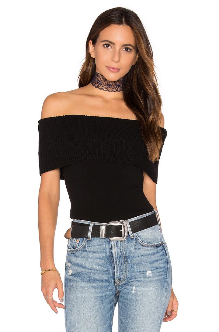Romi Foldover Shoulder Sweater