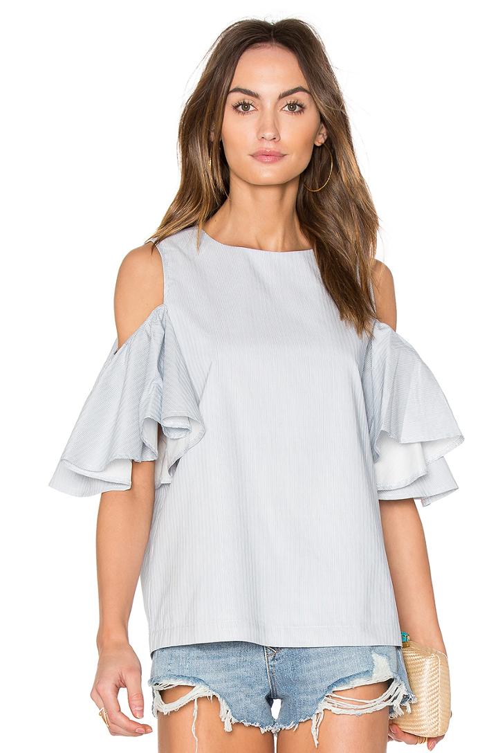 Striped Poplin Top