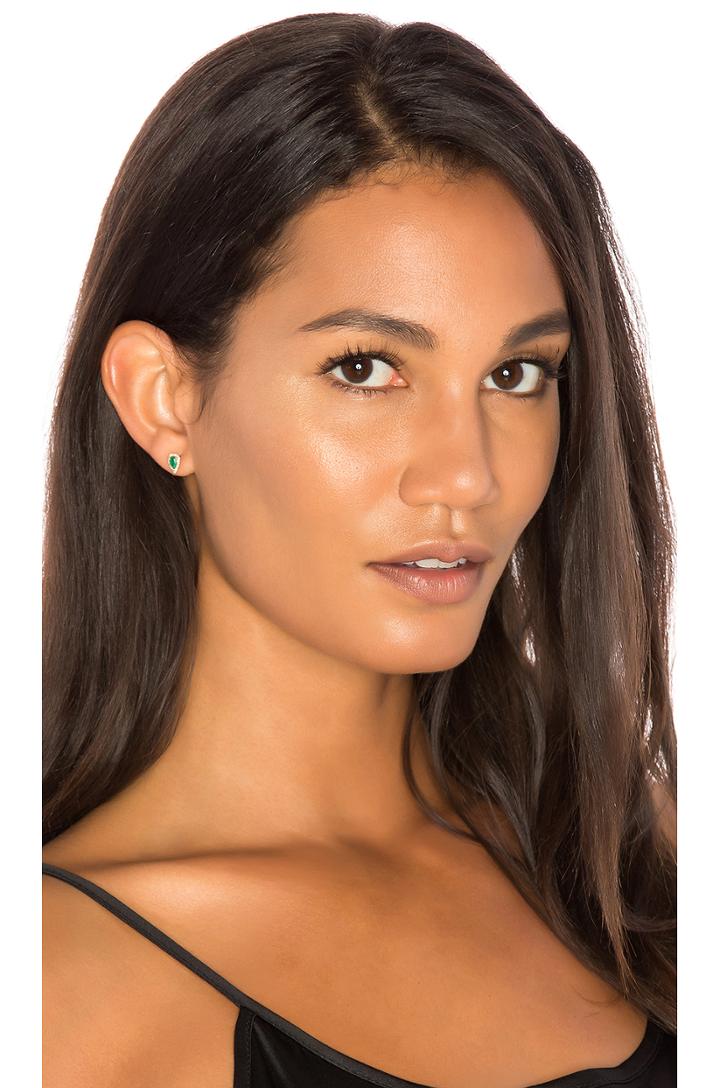 Emerald Pear Studs