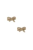 Pave Twisted Bow Stud Earrings