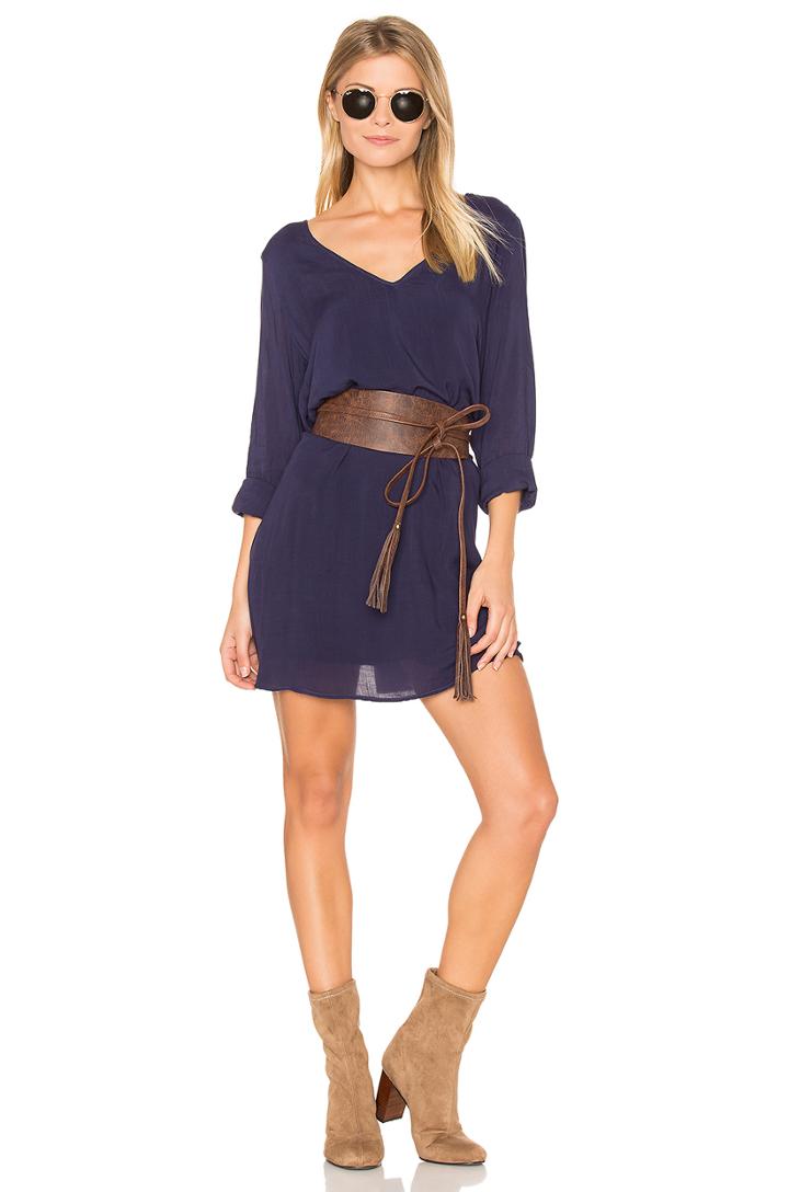 V Neck Lace Back Dress