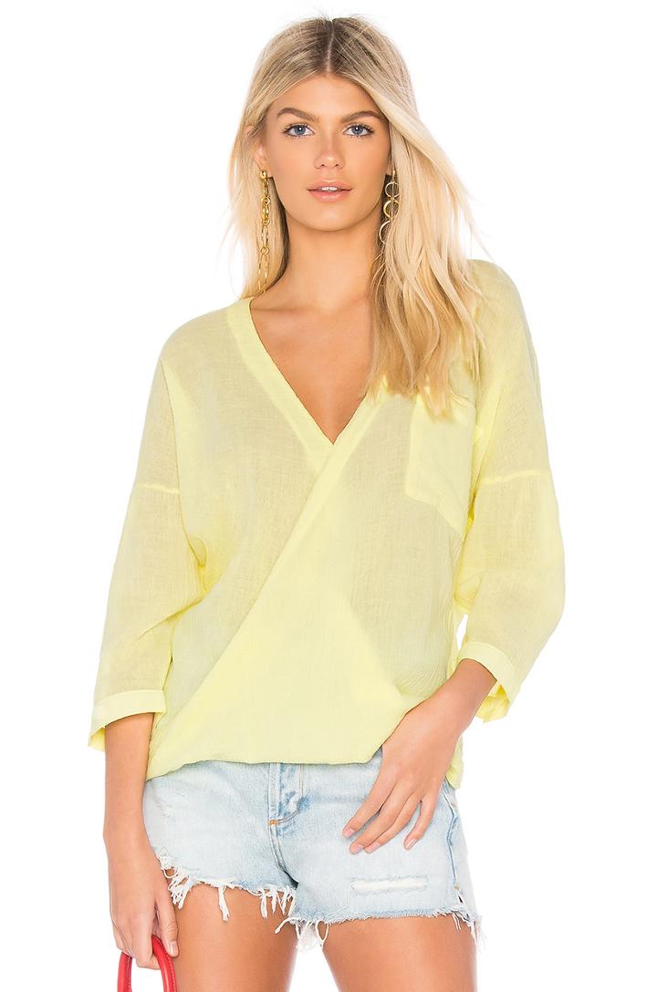Gauze Surplice Top