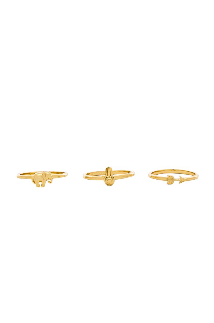 Elephant Triple Ring Set