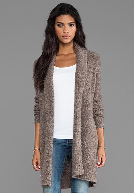 Joie Soft Boucle Wendi Cardigan In Brown