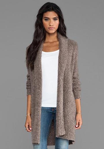 Joie Soft Boucle Wendi Cardigan In Brown