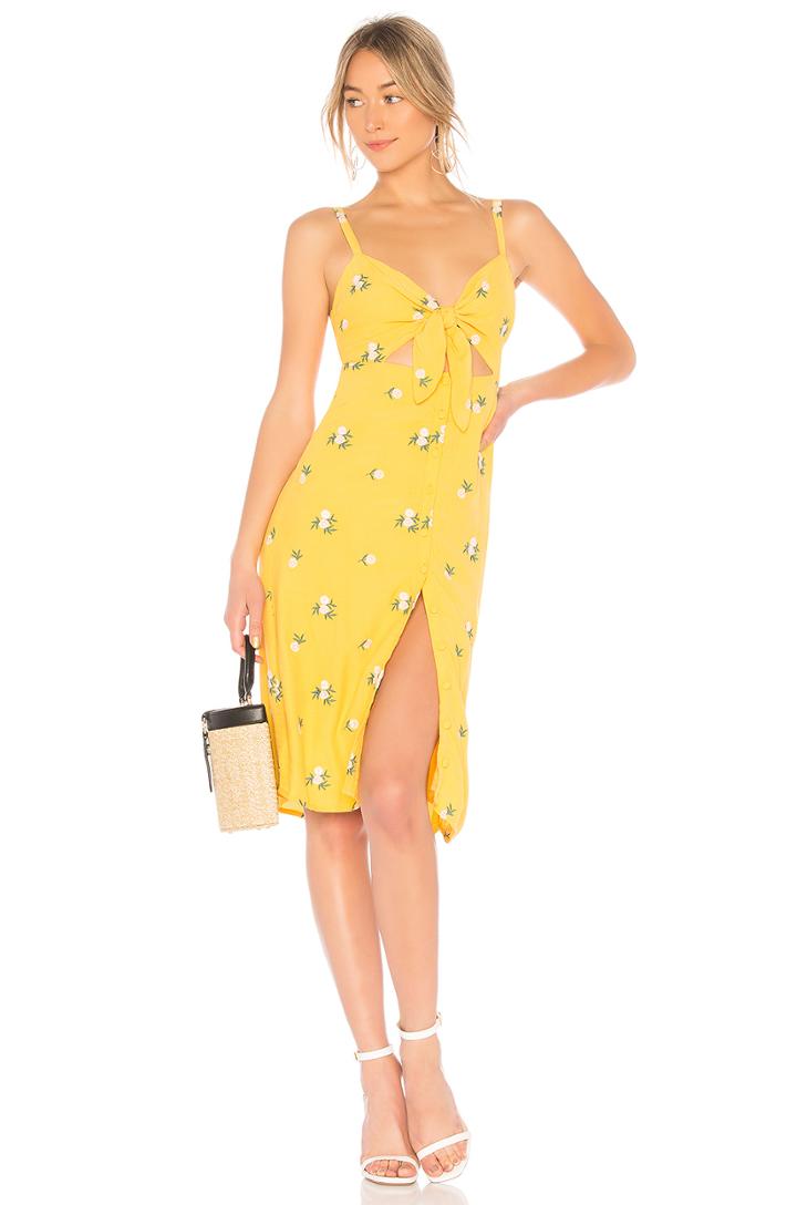 Nora Embroidered Midi Dress