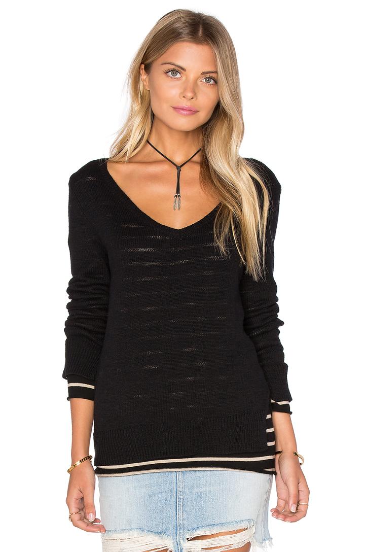 Reversible Double Layer V Neck Sweater