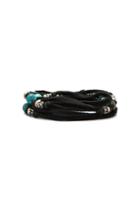 5-layer Leather Skull Wrap Bracelet