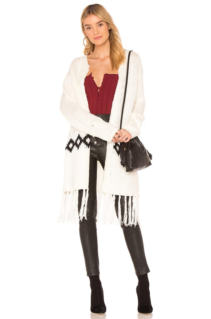 Fringe Festive Cardigan Sweater