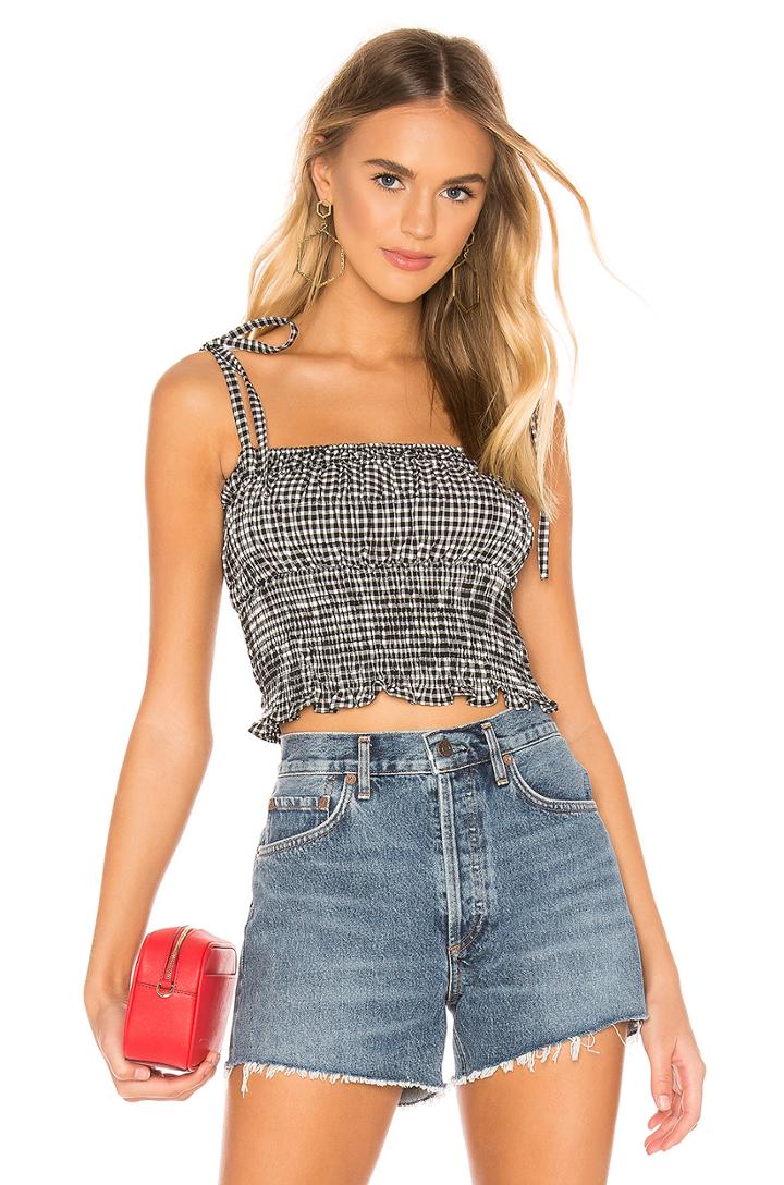 Maggie Smocked Tie Top