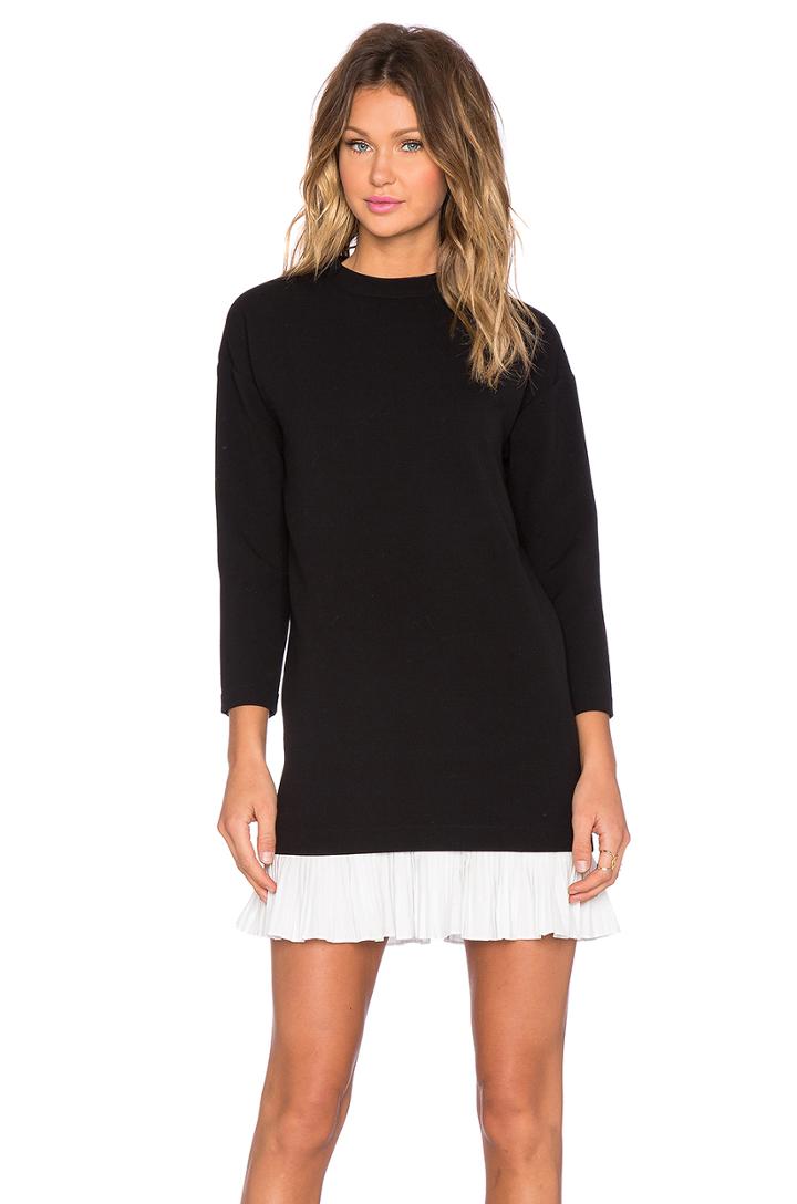 High Neck Ruffle Hem Dress