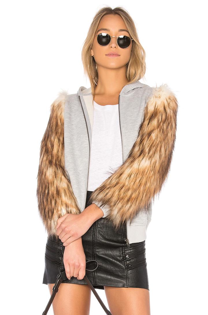 X Revolve Elliot Faux Fur Hoodie Jacket