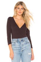 Sueded Wrap Top