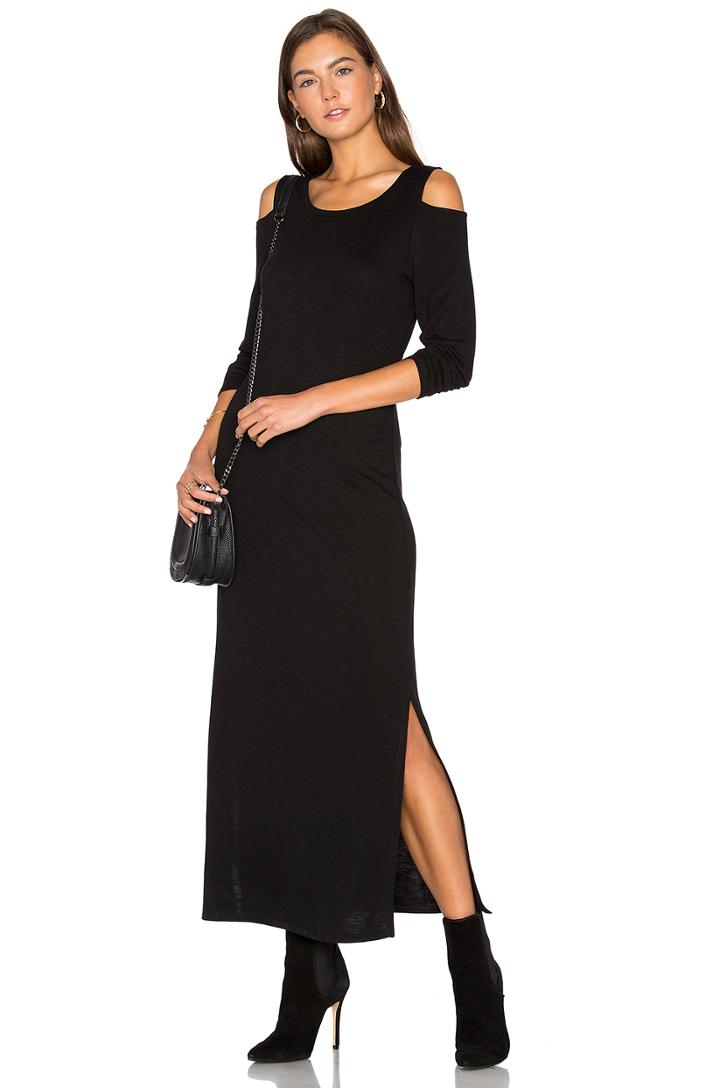 Cutout Shoulder Ankle Dress