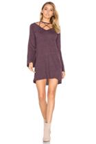 Bell Sleeve Strappy Mini Dress