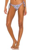 Lace Trim Ruched Bikini Bottom