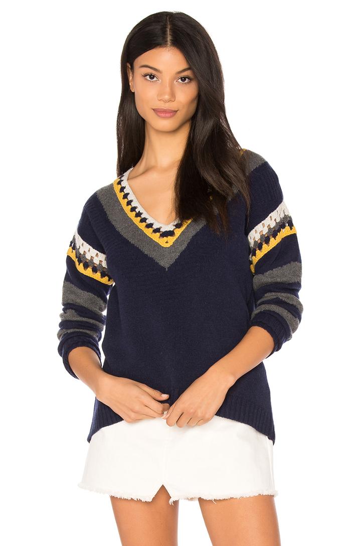 Crochet V Neck Sweater