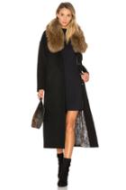 Chanelle Coat With Asiatic Raccoon Fur Trim