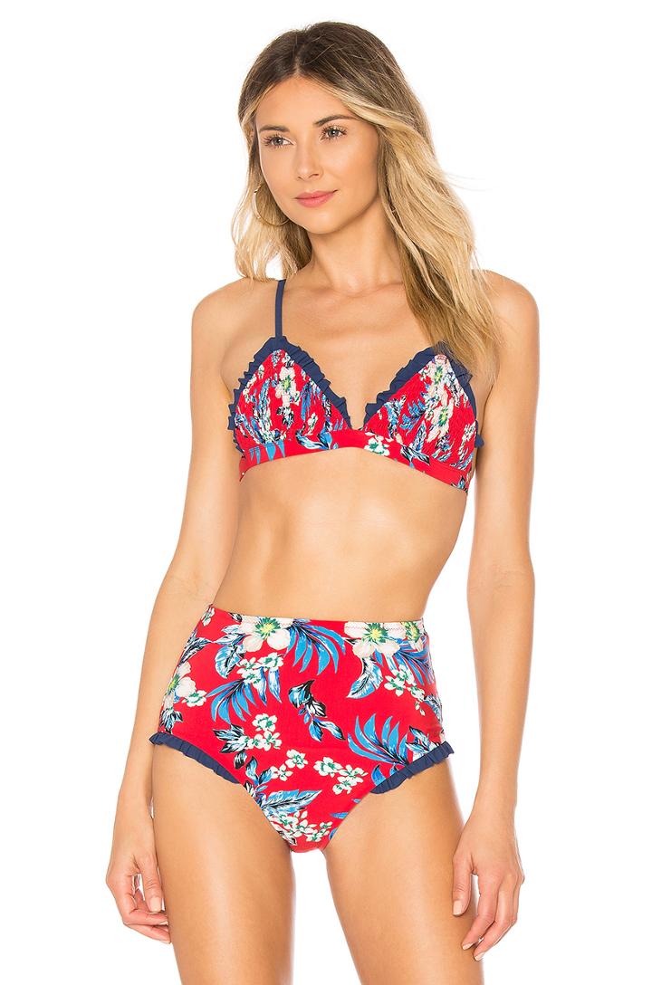 Ruffle Banded Triangle Top