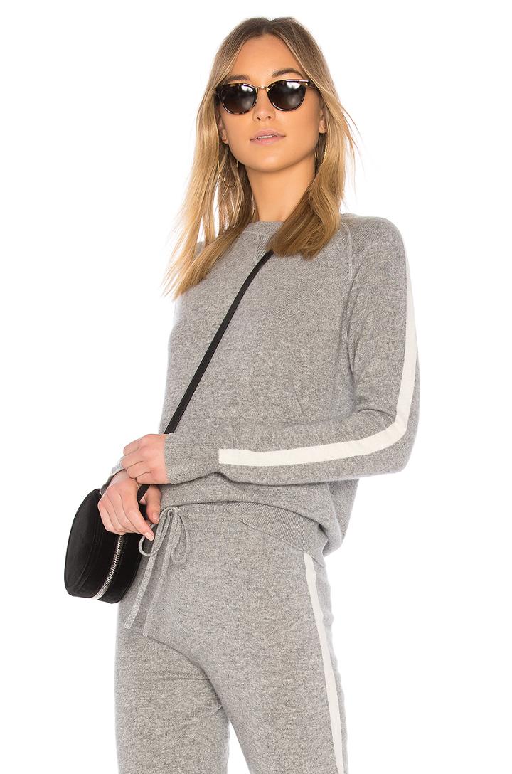 Athletic Stripe Pullover Sweater