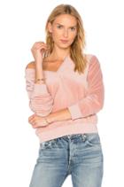 Deep V Velour Sweatshirt