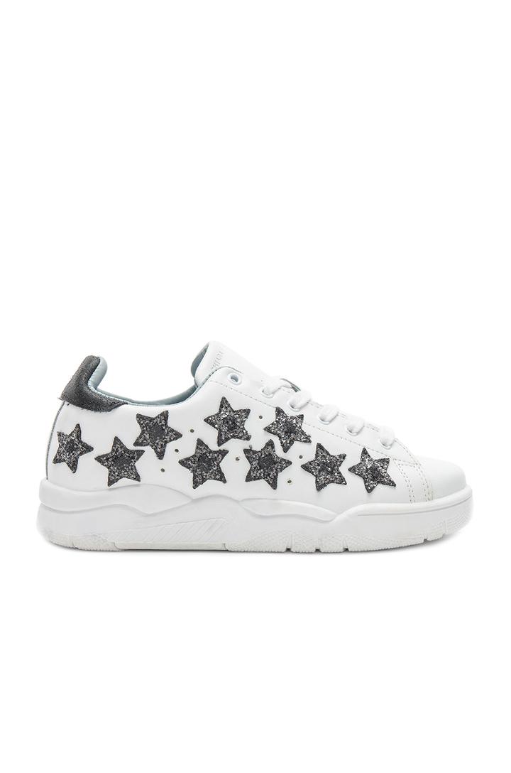 Eye Lip Pointed Toe Flat