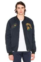 Quilted Embroidered Bomber Jacket